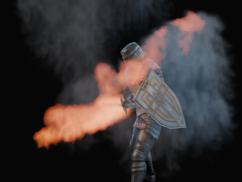 Flaming Sword Animation 3D 模型