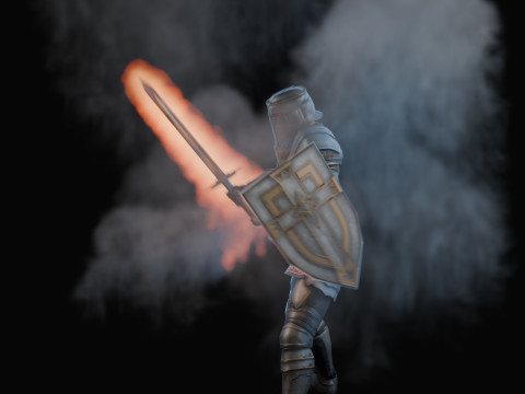 Flaming Sword Animation 3D 模型