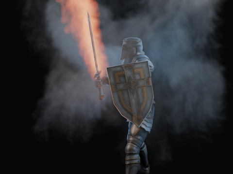 Flaming Sword Animation 3D 模型