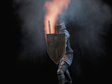 Flaming Sword Animation 3D 模型