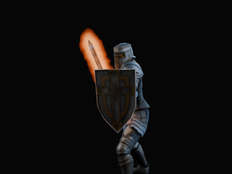 Flaming Sword Animation 3D 模型