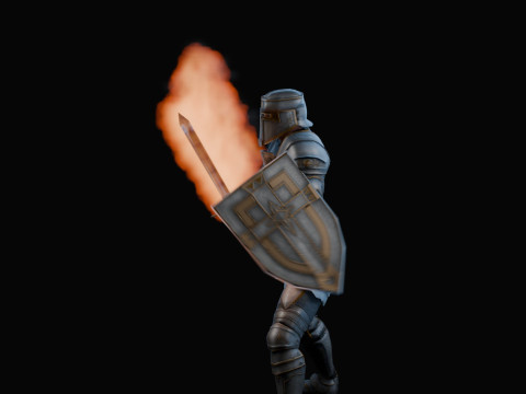 Flaming Sword Animation 3D 模型