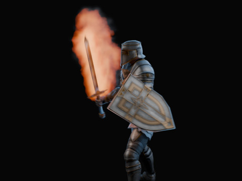 Flaming Sword Animation 3D 模型