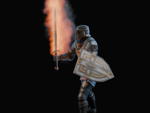 Flaming Sword Animation 3D 模型