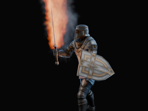 Flaming Sword Animation 3D 模型