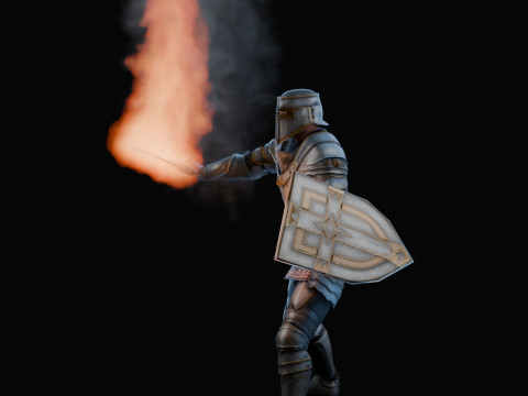 Flaming Sword Animation 3D 模型