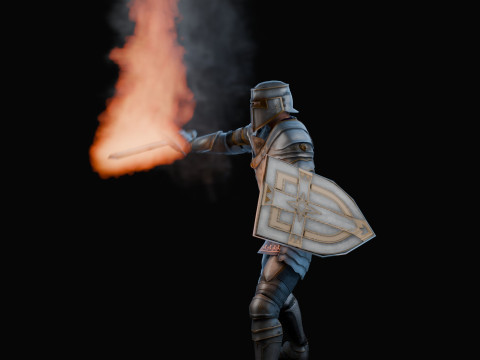 Flaming Sword Animation 3D 模型