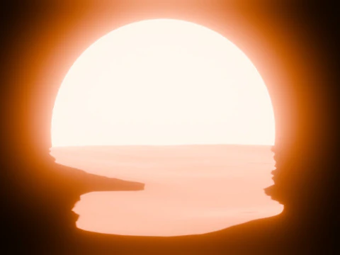 Pętla animacji zachodu słońca Model 3D