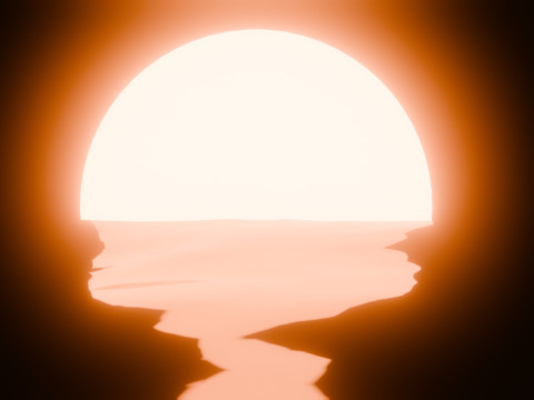 Sunset Animation Loop Model 3D