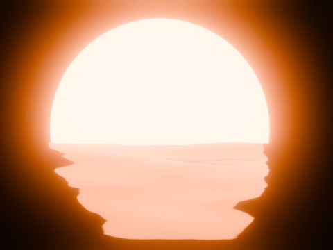 Sunset Animation Loop Model 3D