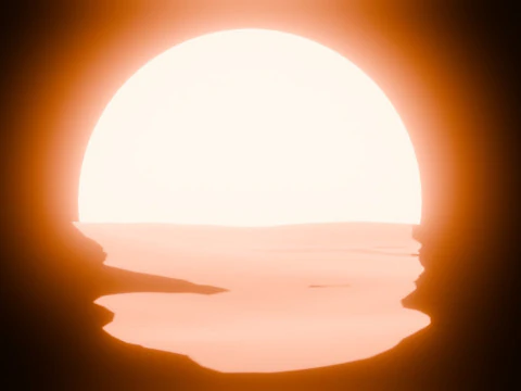 Sunset Animation Loop 3D Model