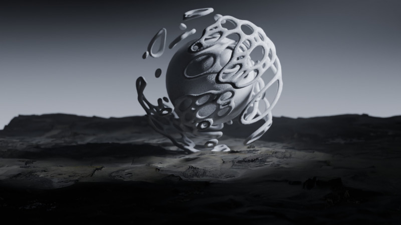 Stylized Alien Landscape Animation 3D Model .c4d .max .obj .3ds .fbx .stl .blend 