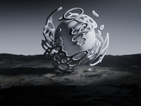 Stylized Alien Landscape Animation 3D Model