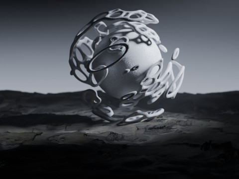Stylized Alien Landscape Animation 3D Model