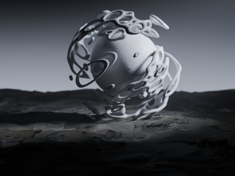 Stylized Alien Landscape Animation 3D Model