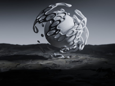 Stylized Alien Landscape Animation 3D Model