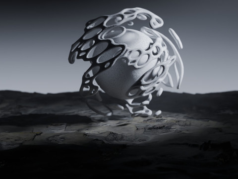 Stylized Alien Landscape Animation 3D Model