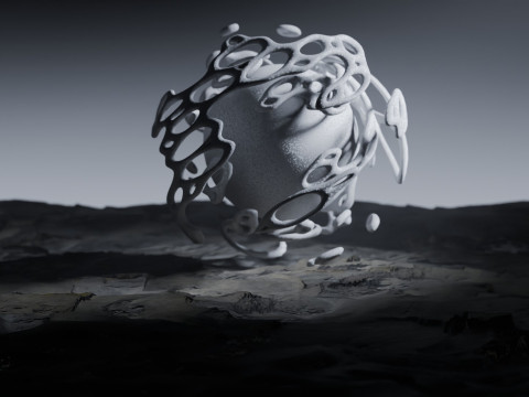 Stylized Alien Landscape Animation 3D Model