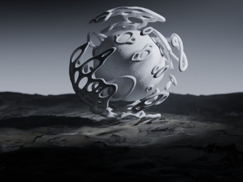 Stylized Alien Landscape Animation 3D Model