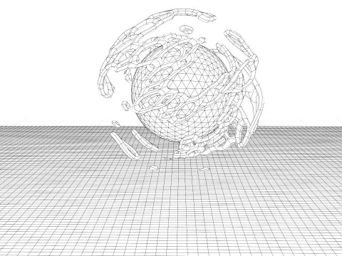 Stilisierte Alien-Landschaftsanimation 3D Modell