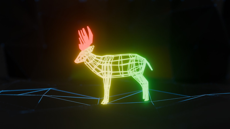 Abstract Deer RGB Animation 3D मॉडल .c4d .max .obj .3ds .fbx .stl .blend 