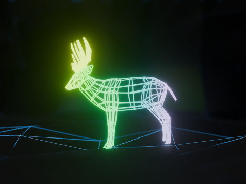 Abstract Deer RGB Animation 3D मॉडल