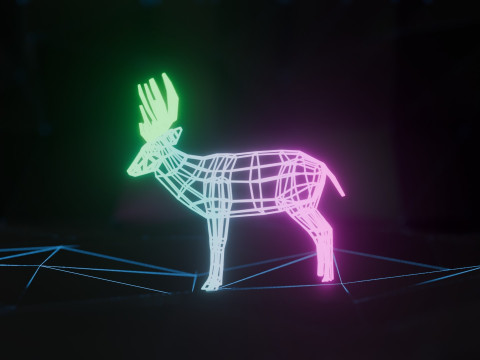 Abstract Deer RGB Animation 3D मॉडल