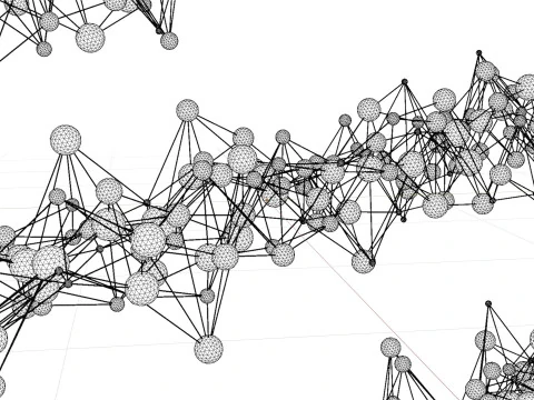 Organic Plexus Animation 3D Model
