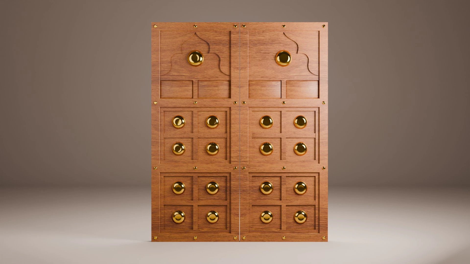 Indian Palace Door 3D Model .c4d .max .obj .3ds .fbx .stl .blend