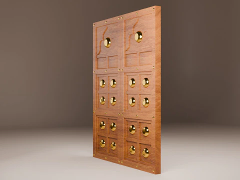 Indian Palace Door 3D Model