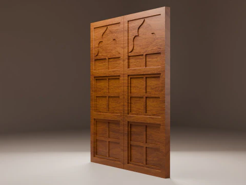 Indian Palace Door 3D Model