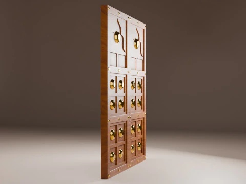 Indian Palace Door 3D Model