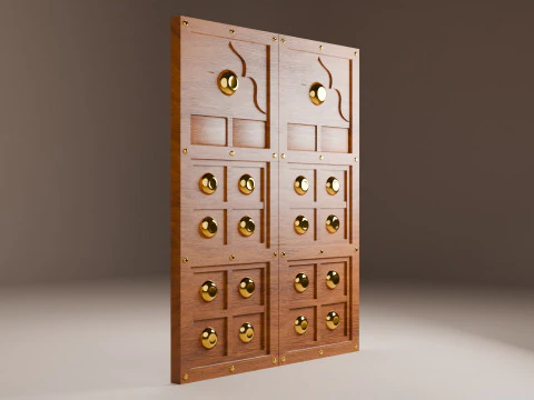 Indian Palace Door 3D Model
