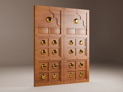 Indian Palace Door 3D Model