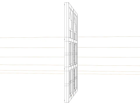 Indian Palace Door 3D Model