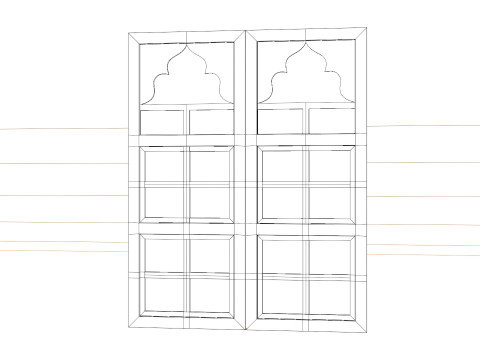 Porta del palazzo indiano Modello 3D