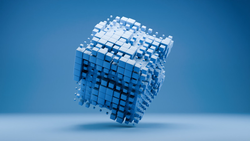 Bilim Kurgu Soyut Küp Animasyonu 3D Model .c4d .max .obj .3ds .fbx .stl .blend