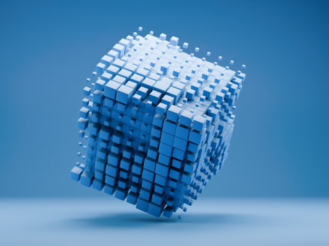 Bilim Kurgu Soyut Küp Animasyonu 3D Model