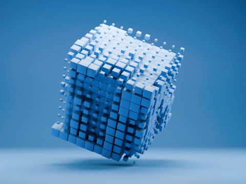 Bilim Kurgu Soyut Küp Animasyonu 3D Model