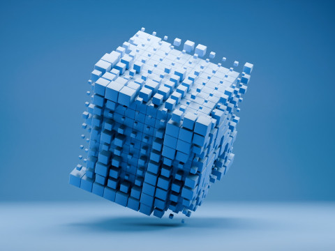 Bilim Kurgu Soyut Küp Animasyonu 3D Model