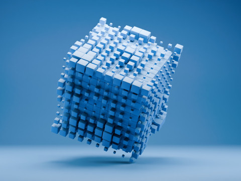 Bilim Kurgu Soyut Küp Animasyonu 3D Model