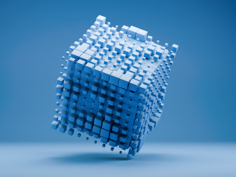 Bilim Kurgu Soyut Küp Animasyonu 3D Model