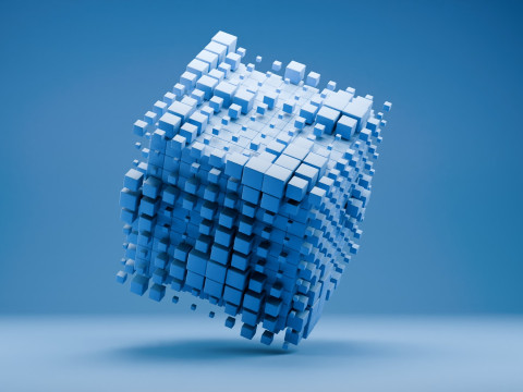 Bilim Kurgu Soyut Küp Animasyonu 3D Model