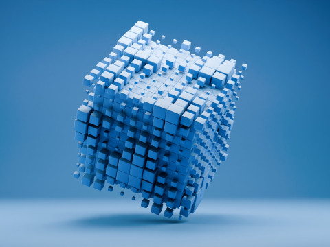 Bilim Kurgu Soyut Küp Animasyonu 3D Model