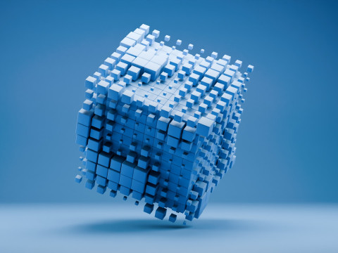 Bilim Kurgu Soyut Küp Animasyonu 3D Model