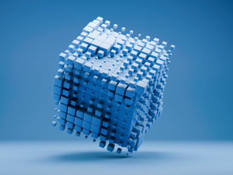 Bilim Kurgu Soyut Küp Animasyonu 3D Model