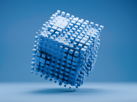 Bilim Kurgu Soyut Küp Animasyonu 3D Model