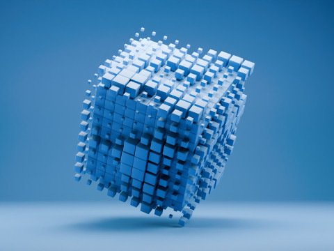 Bilim Kurgu Soyut Küp Animasyonu 3D Model