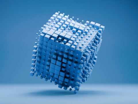 Bilim Kurgu Soyut Küp Animasyonu 3D Model