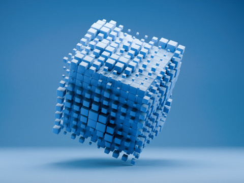 Bilim Kurgu Soyut Küp Animasyonu 3D Model